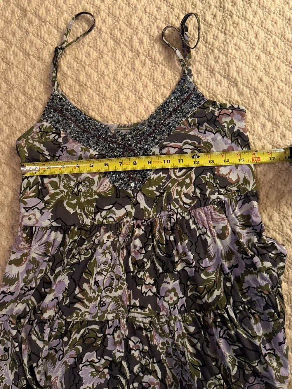Free People Beaded V-Neck Maxi Dress in Olive, Lavender, and Black